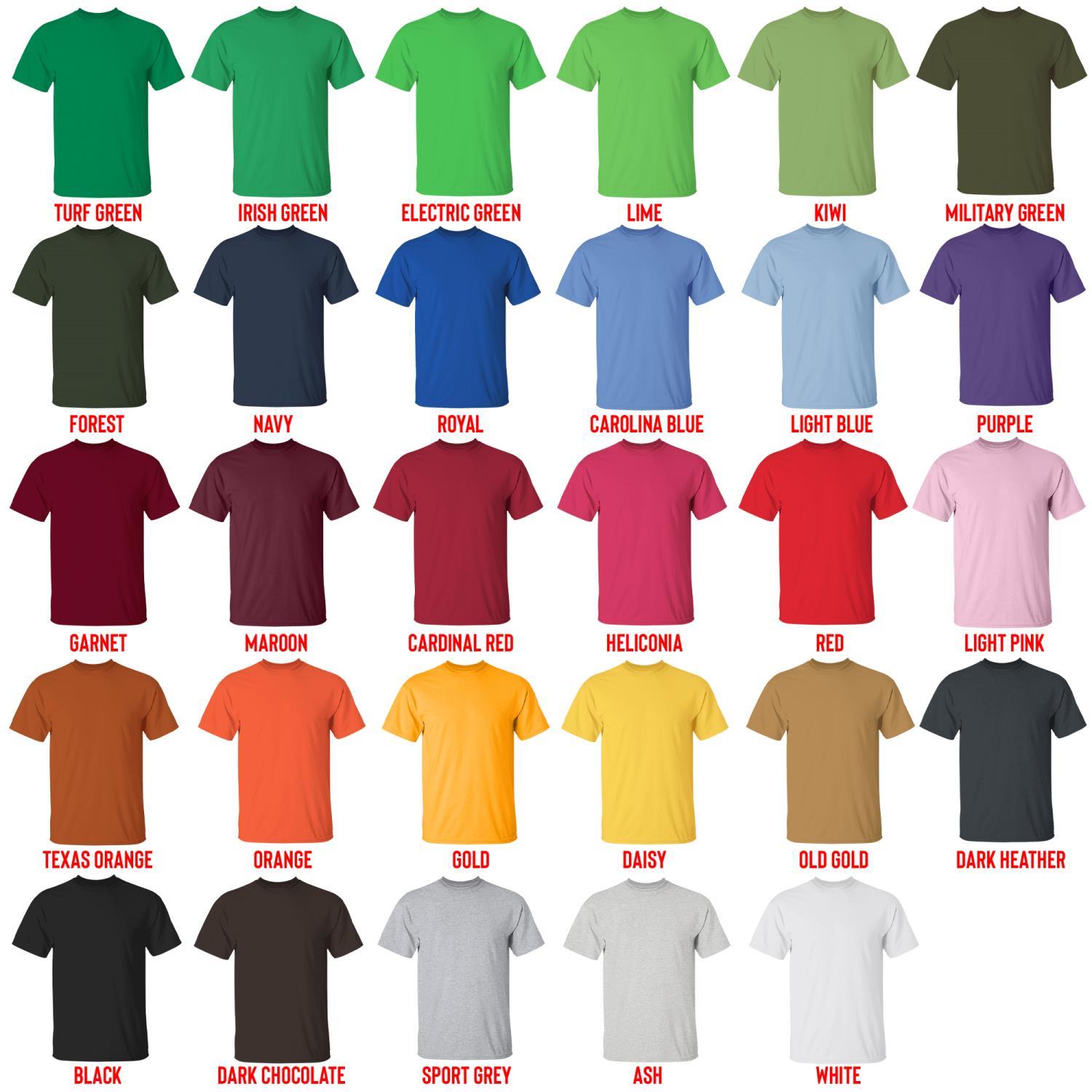 t shirt color chart - Bubu Gifts