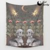 dandie dinmont terrier mystic comet medieval art funny pet portrait wall tapestry 388 - Bubu Gifts